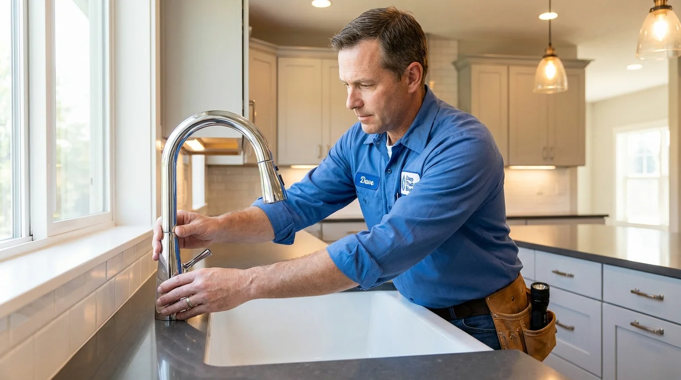 Kitchen faucet installation by Johns Plumbing LLC in Deerfield Beach